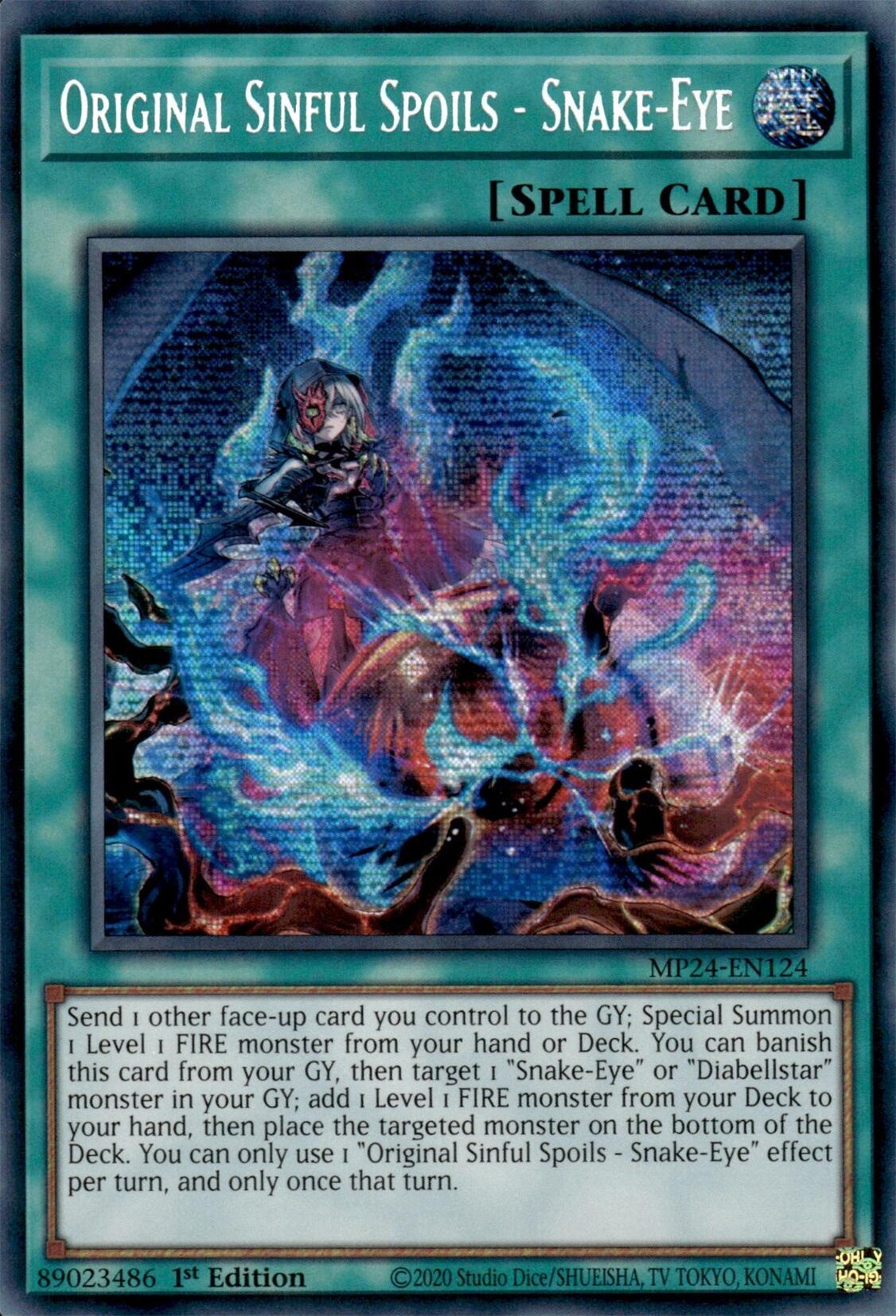 Original Sinful Spoils - Snake-Eye [MP24-EN124] Prismatic Secret Rare | The Time Vault CA