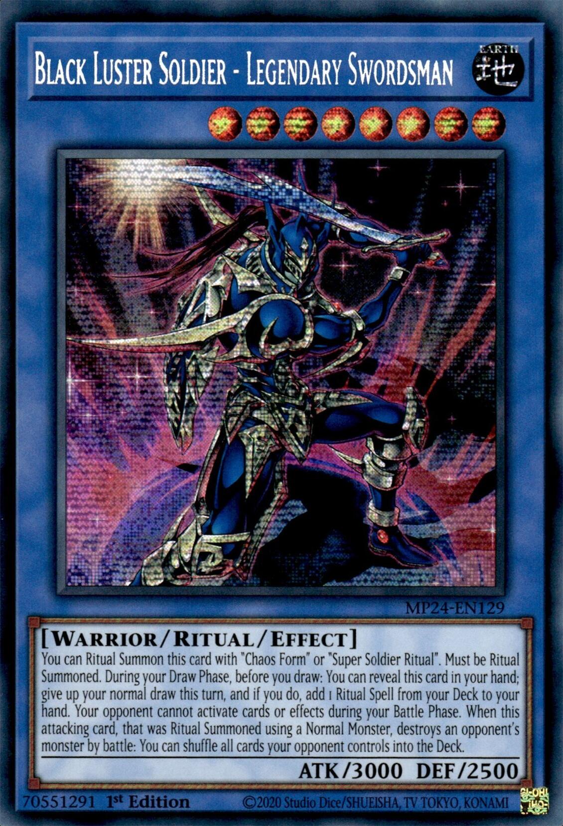 Black Luster Soldier - Legendary Swordsman [MP24-EN129] Prismatic Secret Rare | The Time Vault CA