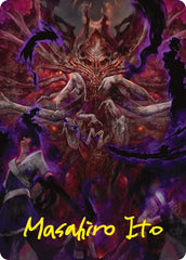 Damnation Art Card (Gold-Stamped Signature) [Duskmourn: House of Horror Art Series] | The Time Vault CA