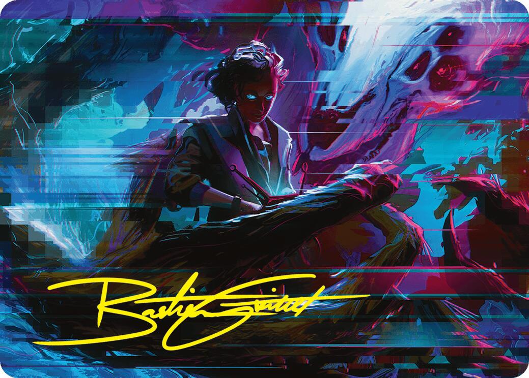 Demonic Counsel Art Card (32/54) (Gold-Stamped Signature) [Duskmourn: House of Horror Art Series] | The Time Vault CA