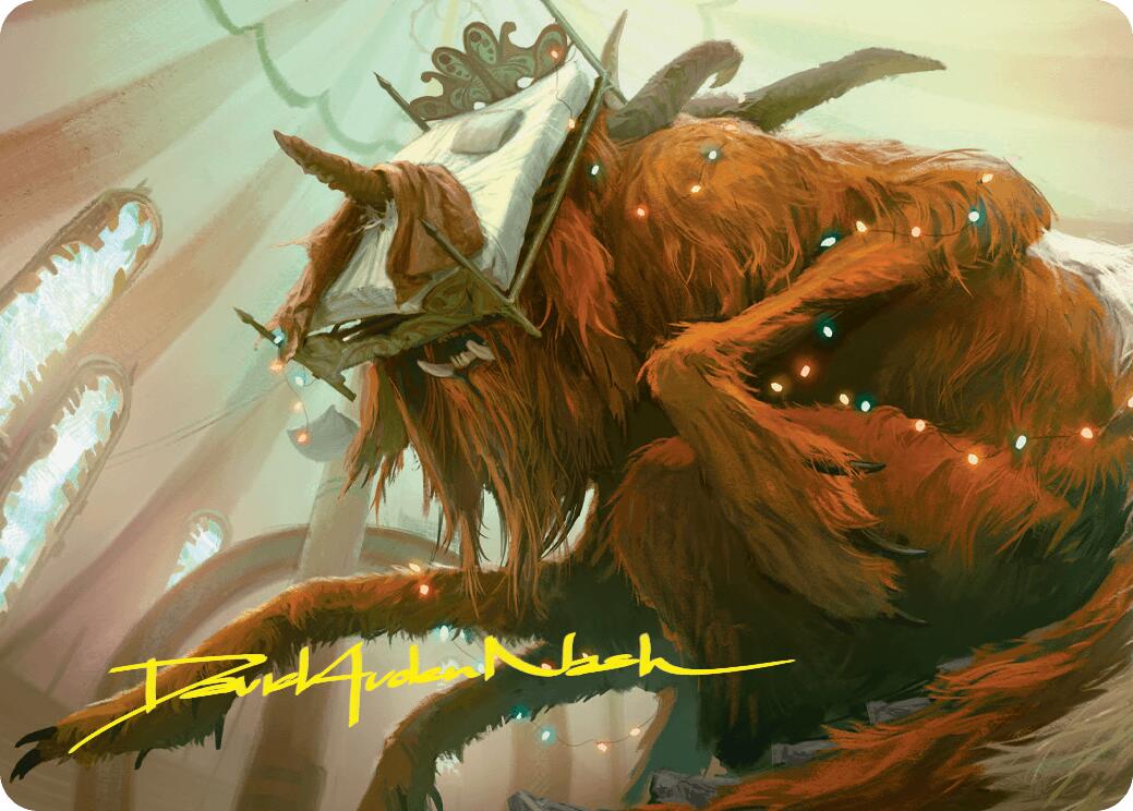 Bedhead Beastie Art Card (Gold-Stamped Signature) [Duskmourn: House of Horror Art Series] | The Time Vault CA