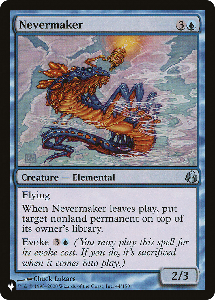 Nevermaker [The List] | The Time Vault CA
