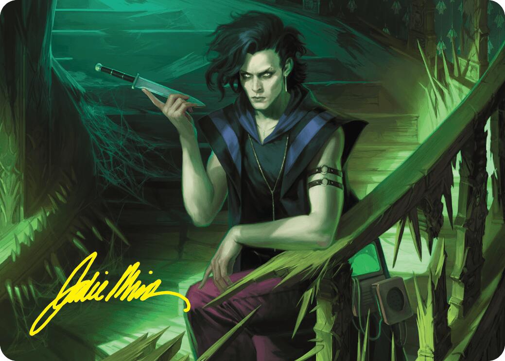 Winter, Misanthropic Guide Art Card (Gold-Stamped Signature) [Duskmourn: House of Horror Art Series] | The Time Vault CA