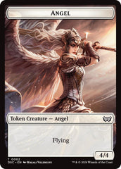 Angel // Glimmer Double-Sided Token [Duskmourn: House of Horror Commander Tokens] | The Time Vault CA