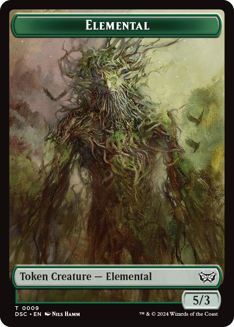 Elemental // Bird Double-Sided Token [Duskmourn: House of Horror Commander Tokens] | The Time Vault CA