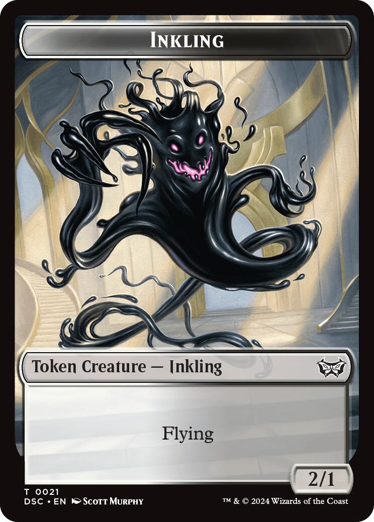 Inkling // Scarecrow Double-Sided Token [Duskmourn: House of Horror Commander Tokens] | The Time Vault CA