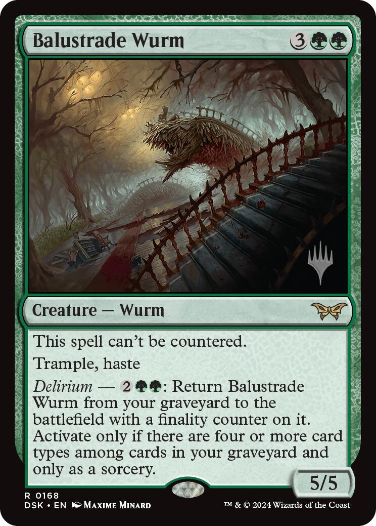 Balustrade Wurm [Duskmourn: House of Horror Promos] | The Time Vault CA