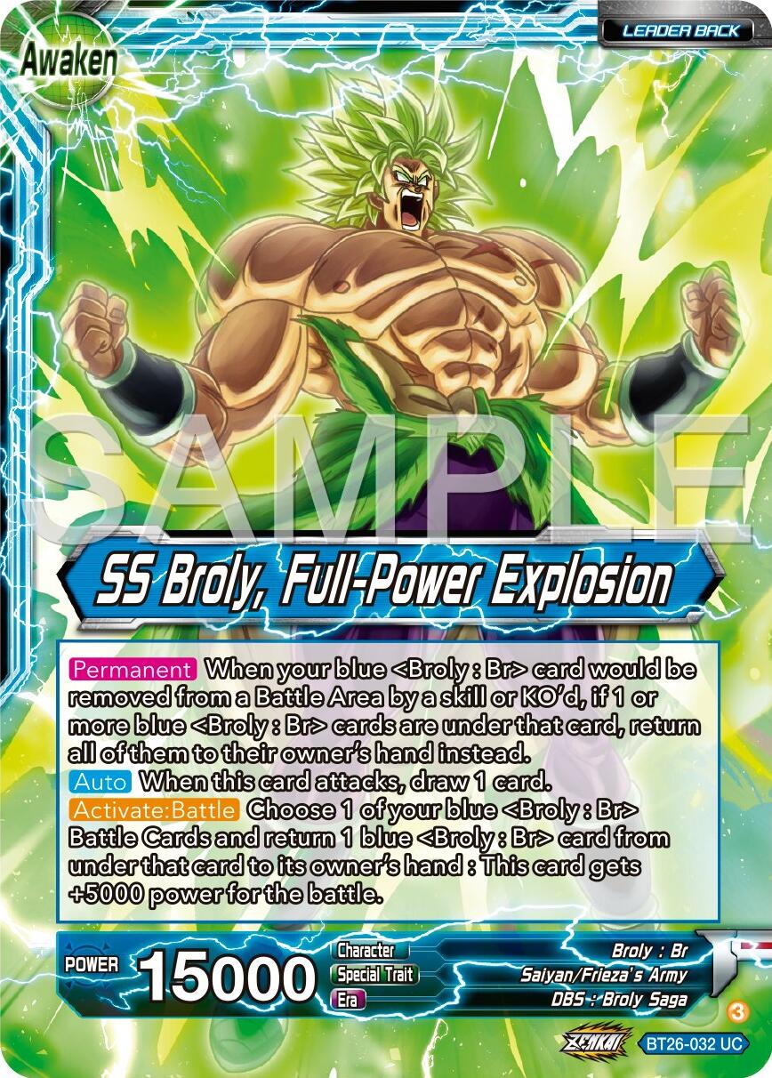 Broly // SS Broly, Full-Power Explosion (BT26-032) [Ultimate Advent] | The Time Vault CA