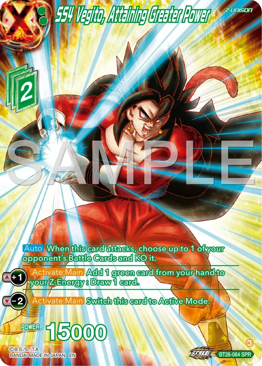 SS4 Vegito, Attaining Greater Power (SPR) (BT26-064) [Ultimate Advent] | The Time Vault CA