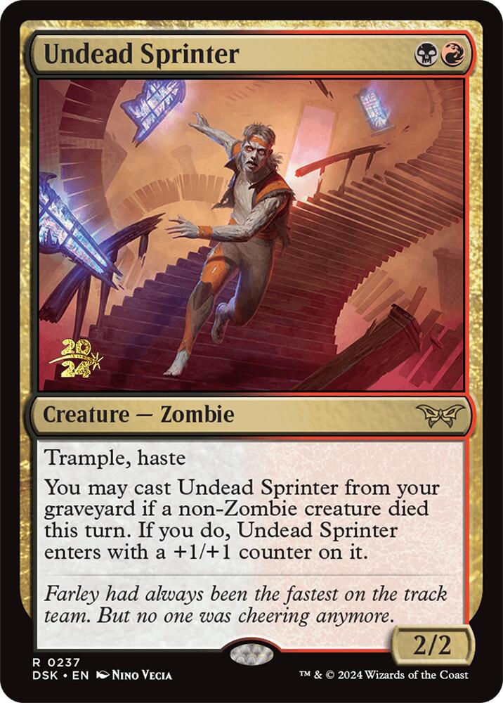 Undead Sprinter [Duskmourn: House of Horror Prerelease Promos] | The Time Vault CA