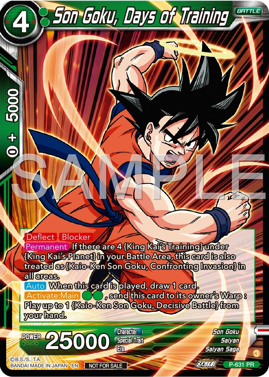 Son Goku, Days of Training (Zenkai Series Tournament Pack Vol.9) (P-631) [Promotion Cards] | The Time Vault CA