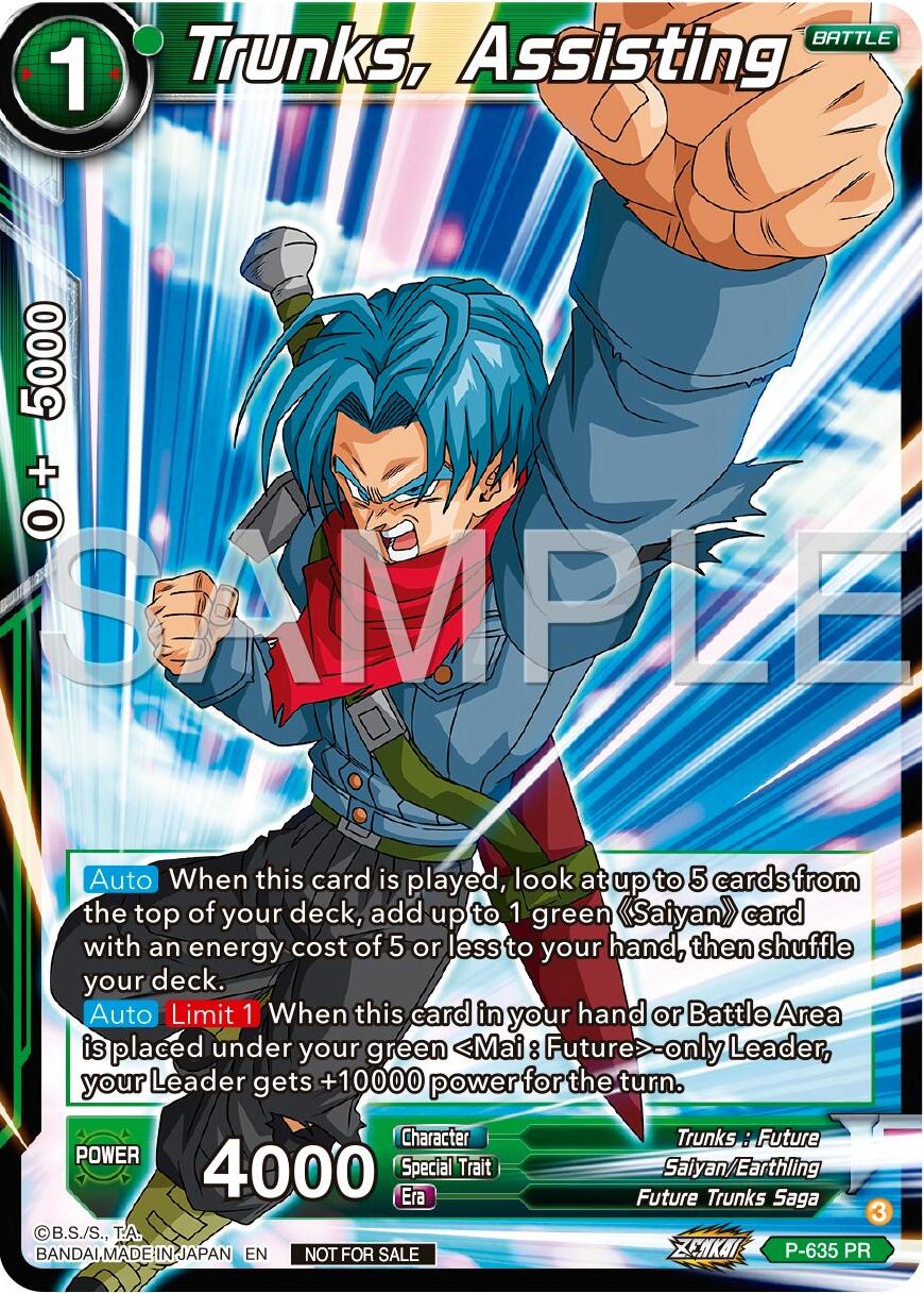 Trunks, Assisting (Zenkai Series Tournament Pack Vol.9) (P-635) [Promotion Cards] | The Time Vault CA