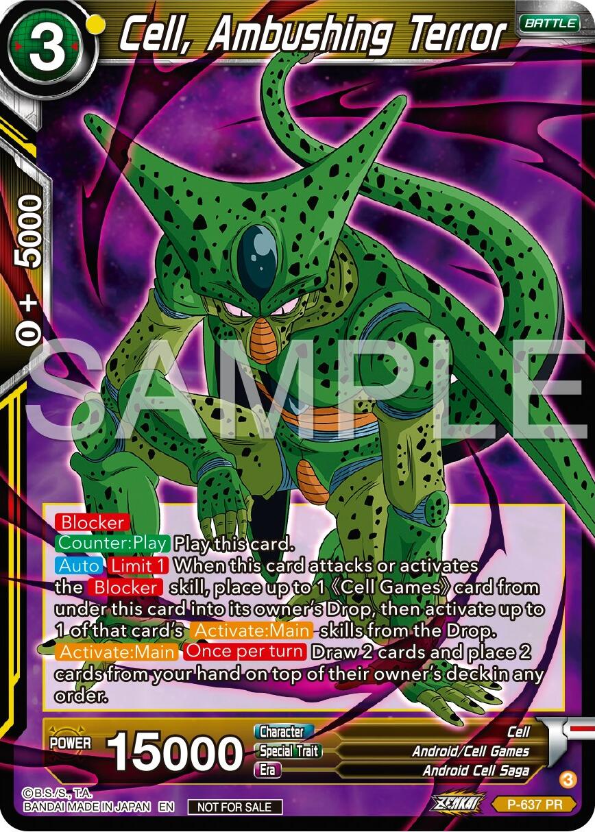 Cell, Ambushing Terror (Zenkai Series Tournament Pack Vol.9) (P-637) [Promotion Cards] | The Time Vault CA