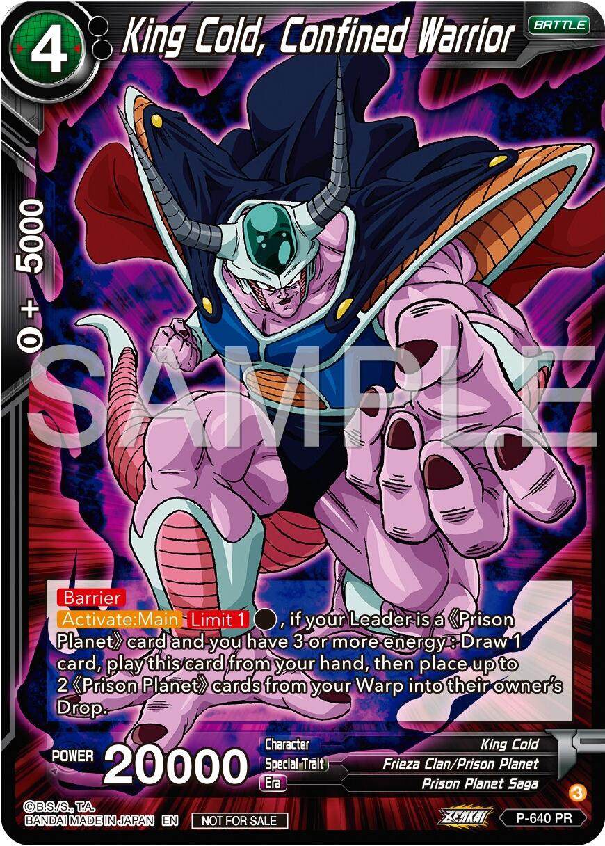 King Cold, Confined Warrior (Zenkai Series Tournament Pack Vol.9) (P-640) [Promotion Cards] | The Time Vault CA