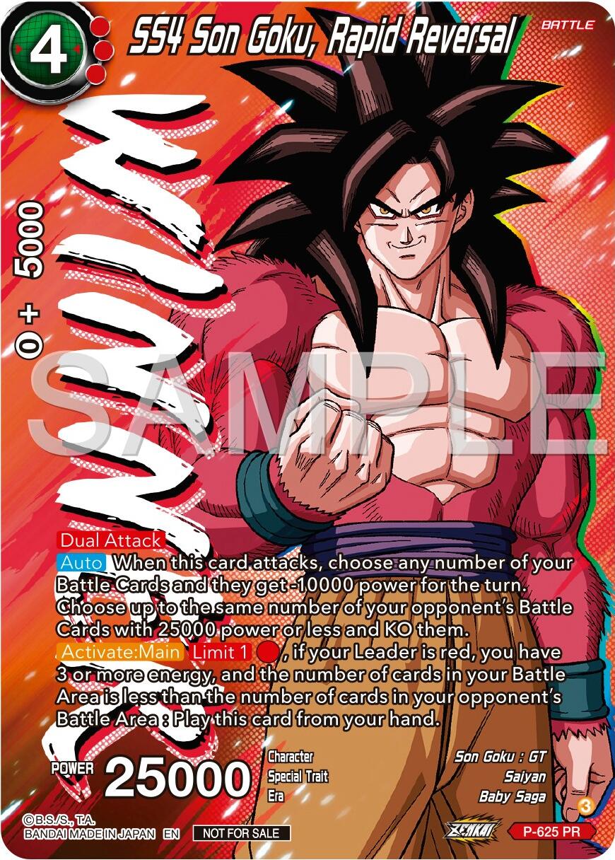 SS4 Son Goku, Rapid Reversal (Zenkai Series Tournament Pack Vol.9) (Winner) (P-625) [Promotion Cards] | The Time Vault CA