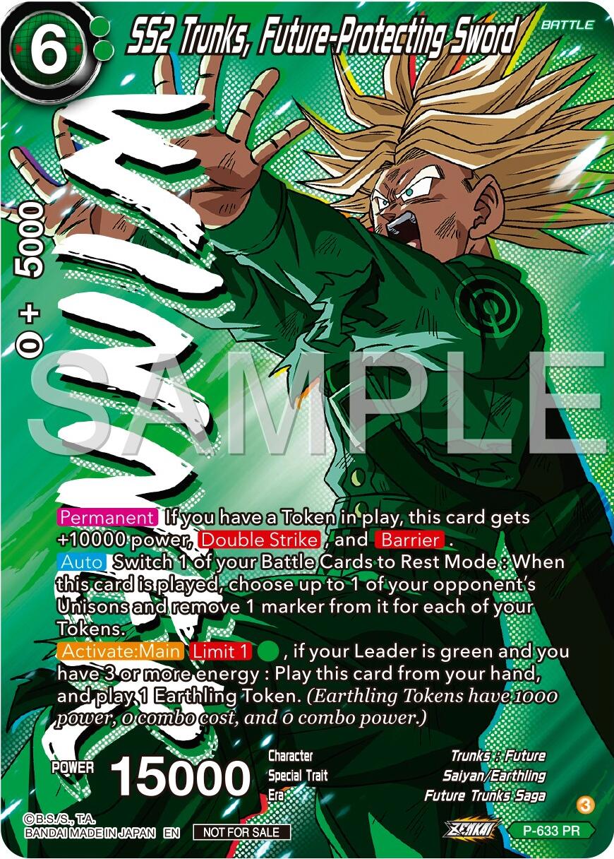 SS2 Trunks, Future-Protecting Sword (Zenkai Series Tournament Pack Vol.9) (Winner) (P-633) [Promotion Cards] | The Time Vault CA