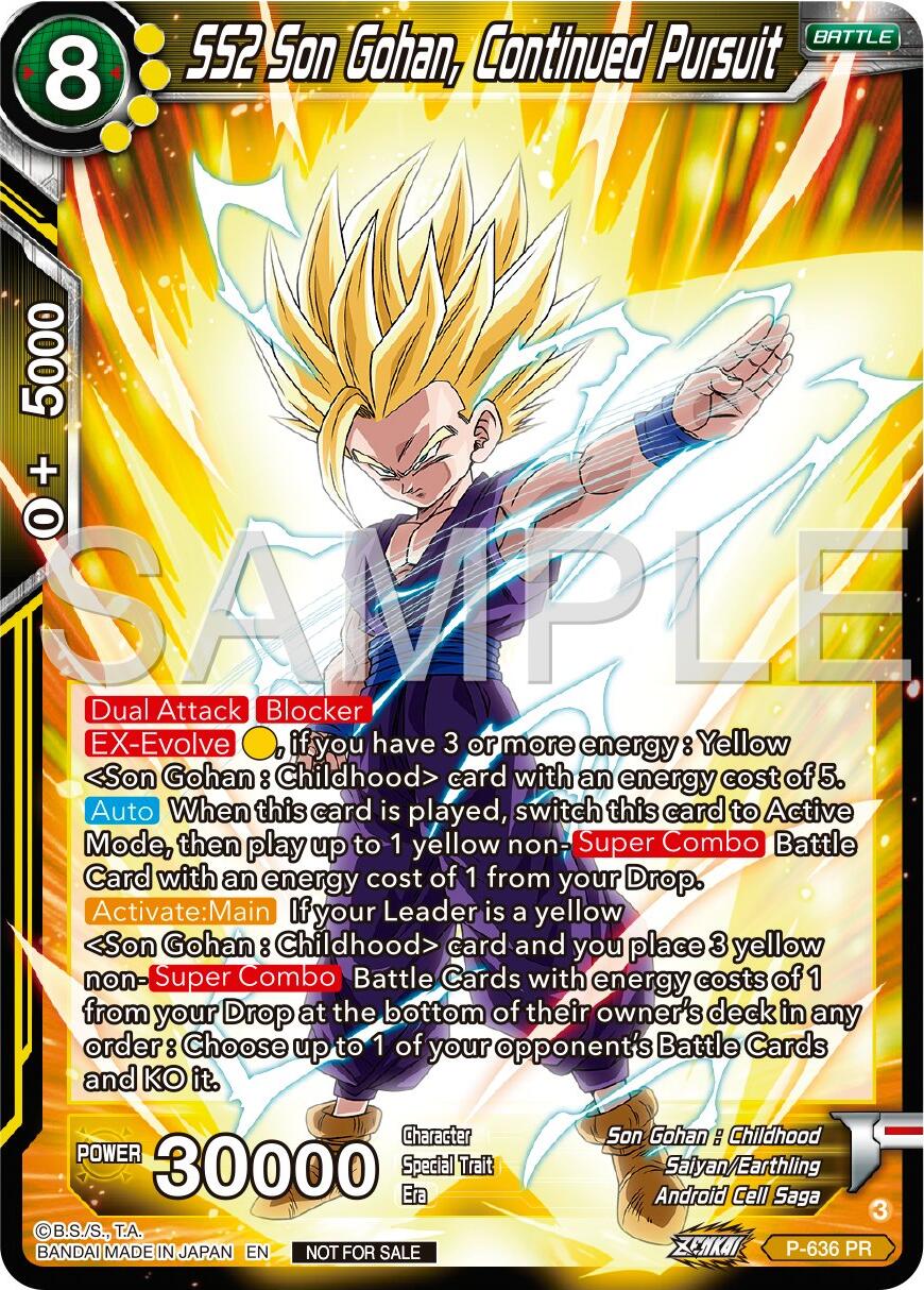 SS2 Son Gohan, Continued Pursuit (Zenkai Series Tournament Pack Vol.9) (P-636) [Promotion Cards] | The Time Vault CA