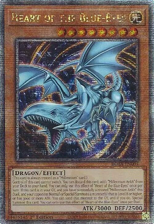 Heart of the Blue-Eyes (Quarter Century Secret Rare) [ROTA-EN004] Quarter Century Secret Rare | The Time Vault CA