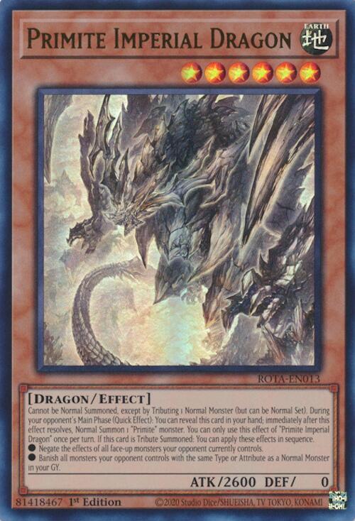 Primite Imperial Dragon [ROTA-EN013] Ultra Rare | The Time Vault CA