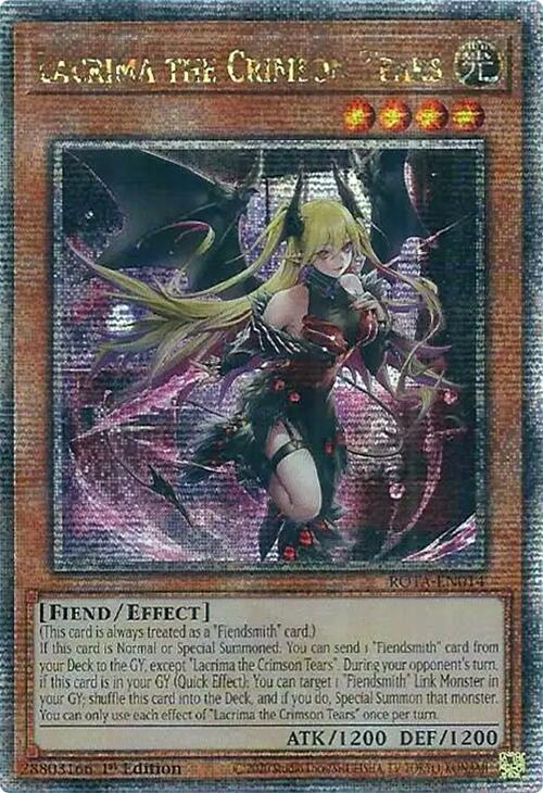Lacrima the Crimson Tears (Quarter Century Secret Rare) [ROTA-EN014] Quarter Century Secret Rare | The Time Vault CA