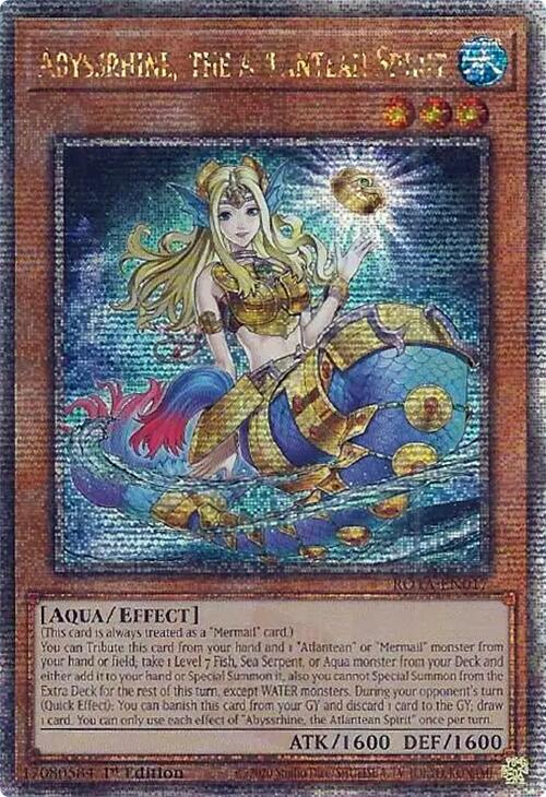 Abyssrhine, the Atlantean Spirit (Quarter Century Secret Rare) [ROTA-EN017] Quarter Century Secret Rare | The Time Vault CA