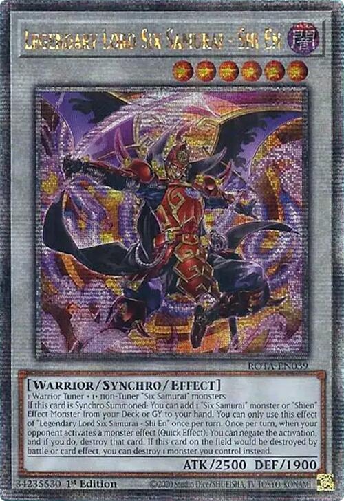 Legendary Lord Six Samurai - Shi En (Quarter Century Secret Rare) [ROTA-EN039] Quarter Century Secret Rare | The Time Vault CA