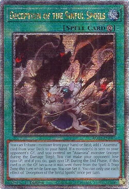 Deception of the Sinful Spoils (Quarter Century Secret Rare) [ROTA-EN055] Quarter Century Secret Rare | The Time Vault CA
