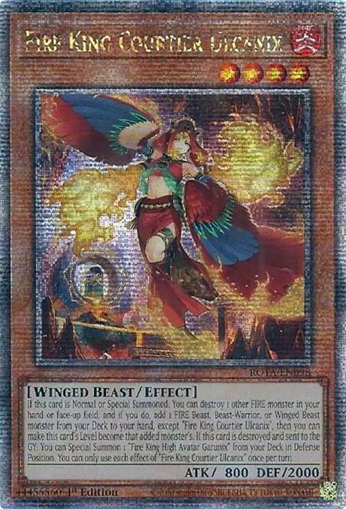 Fire King Courtier Ulcanix (Quarter Century Secret Rare) [ROTA-EN098] Quarter Century Secret Rare | The Time Vault CA
