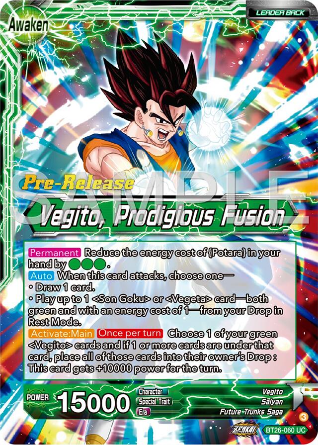 Son Goku & Vegeta // Vegito, Prodigious Fusion (BT26-060) [Ultimate Advent Prerelease Promos] | The Time Vault CA