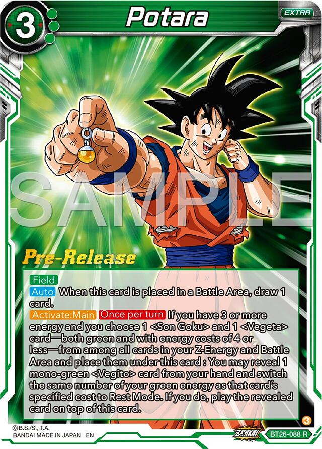 Potara (BT26-088) [Ultimate Advent Prerelease Promos] | The Time Vault CA