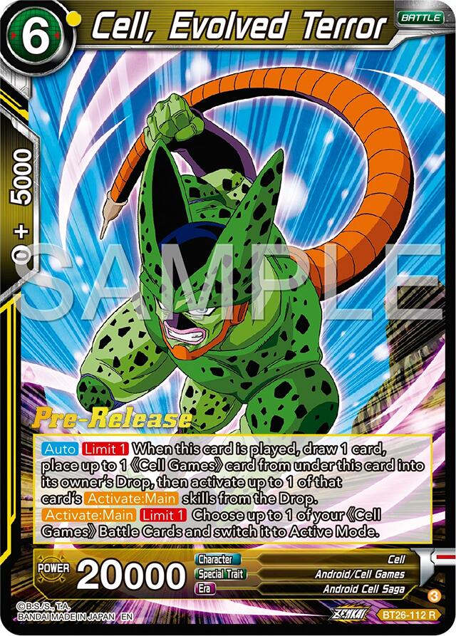 Cell, Evolved Terror (BT26-112) [Ultimate Advent Prerelease Promos] | The Time Vault CA