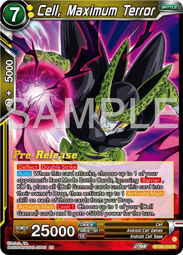 Cell, Maximum Terror (BT26-110) [Ultimate Advent Prerelease Promos] | The Time Vault CA