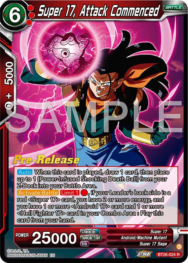 Super 17, Attack Commenced (BT26-024) [Ultimate Advent Prerelease Promos] | The Time Vault CA