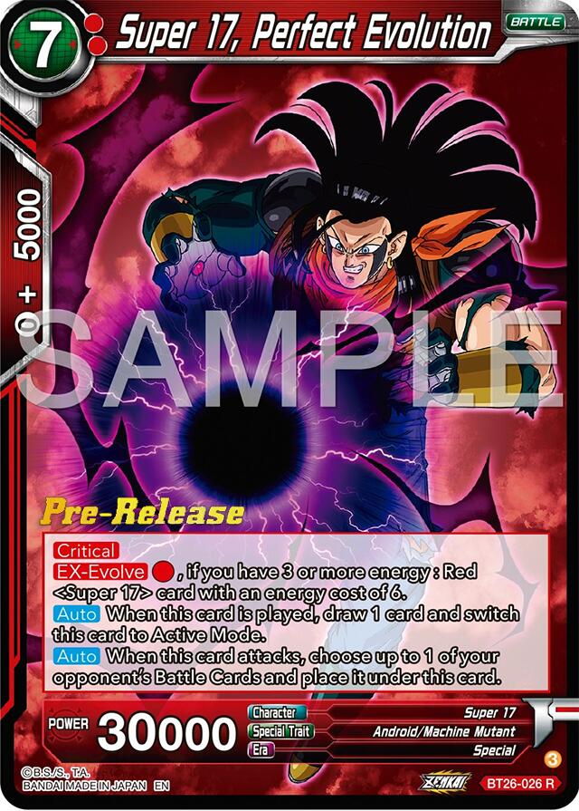 Super 17, Perfect Evolution (BT26-026) [Ultimate Advent Prerelease Promos] | The Time Vault CA