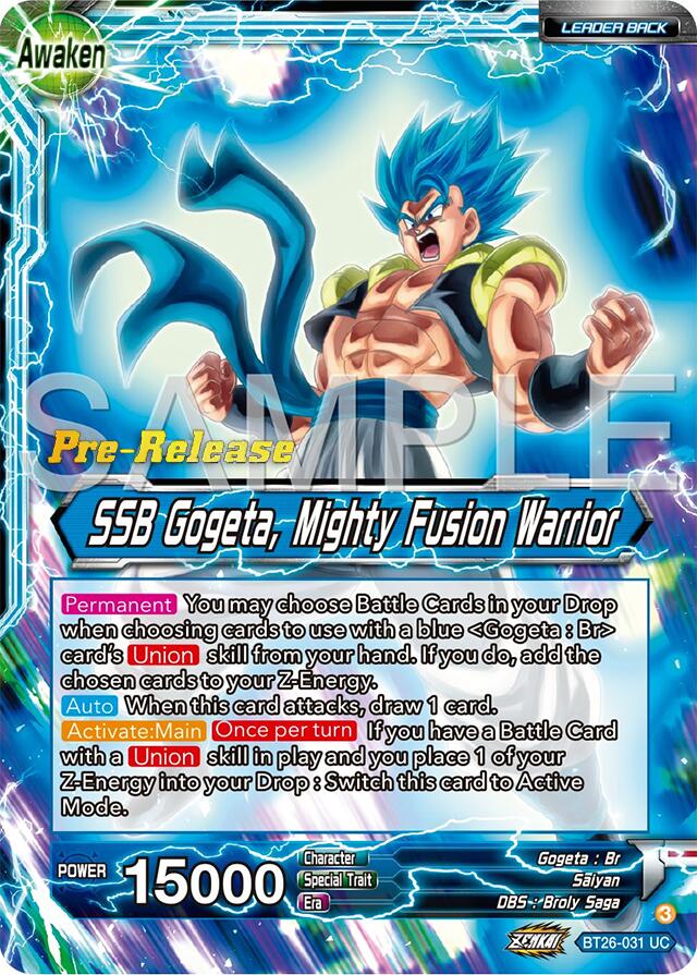 Gogeta // SSB Gogeta, Mighty Fusion Warrior (BT26-031) [Ultimate Advent Prerelease Promos] | The Time Vault CA