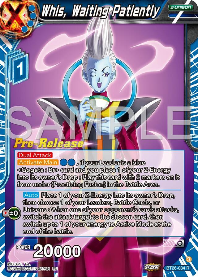 Whis, Waiting Patiently (BT26-034) [Ultimate Advent Prerelease Promos] | The Time Vault CA