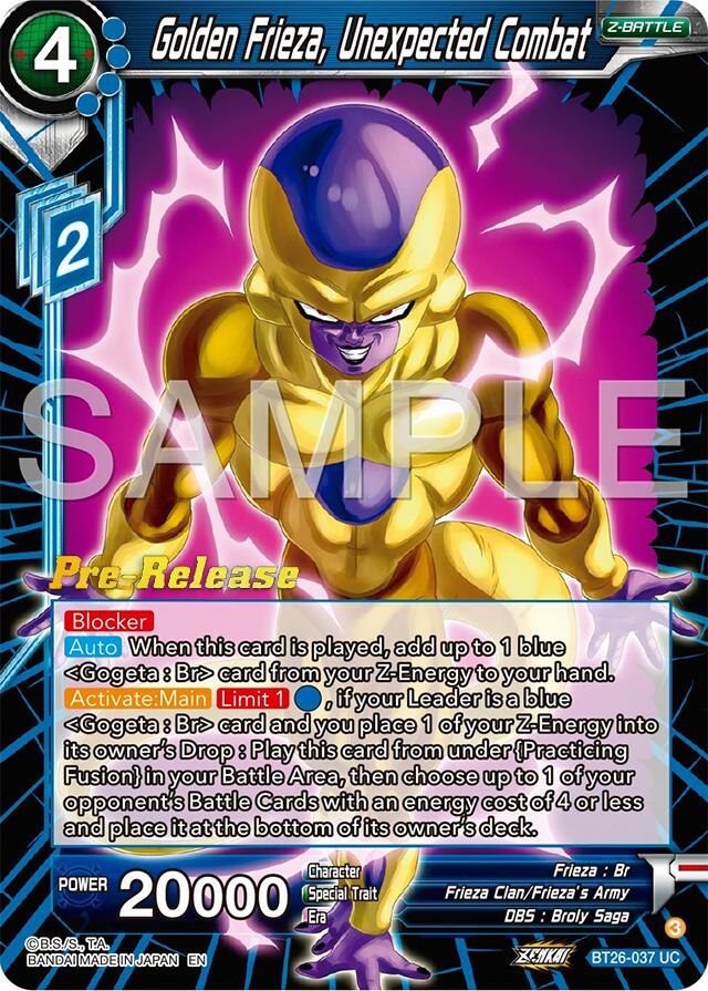 Golden Frieza, Unexpected Combat (BT26-037) [Ultimate Advent Prerelease Promos] | The Time Vault CA