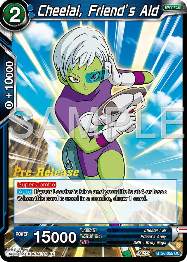 Cheelai, Friend's Aid (BT26-055) [Ultimate Advent Prerelease Promos] | The Time Vault CA