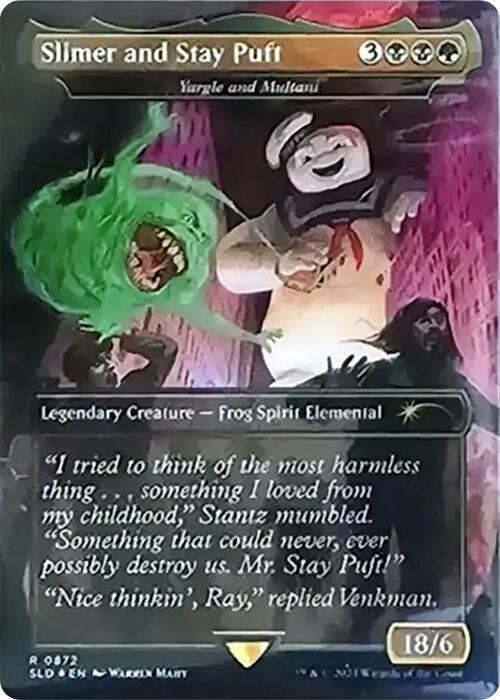Slimer and Stay Puft - Yargle and Multani (Rainbow Foil) [Secret Lair Drop Series] | The Time Vault CA