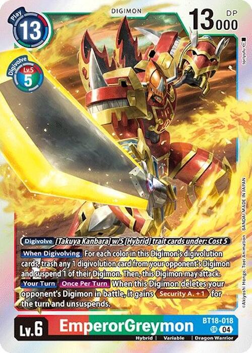 EmperorGreymon [BT18-018] [Release Special Booster 2.0] | The Time Vault CA