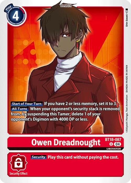 Owen Dreadnought [BT18-087] [Release Special Booster 2.0] | The Time Vault CA