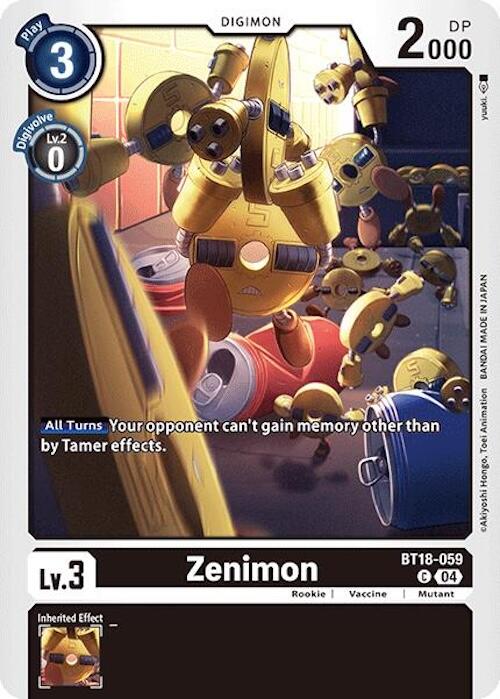 Zenimon [BT18-059] [Release Special Booster 2.0] | The Time Vault CA