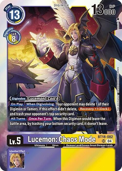 Lucemon: Chaos Mode [BT18-082] [Release Special Booster 2.0] | The Time Vault CA