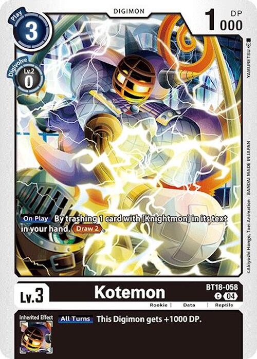 Kotemon [BT18-058] [Release Special Booster 2.0] | The Time Vault CA