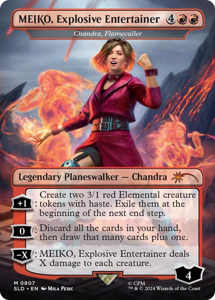 MEIKO, Explosive Entertainer - Chandra, Flamecaller [Secret Lair Drop Series] | The Time Vault CA