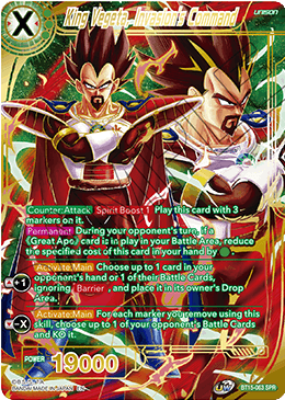 King Vegeta, Invasion's Command (SPR) (BT15-063) [Saiyan Showdown] | The Time Vault CA