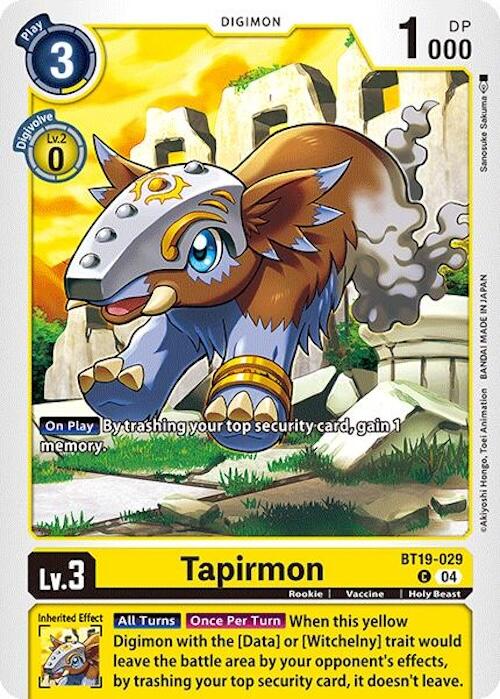 Tapirmon [BT19-029] [Release Special Booster 2.0] | The Time Vault CA