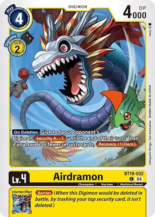 Airdramon [BT19-032] [Release Special Booster 2.0] | The Time Vault CA