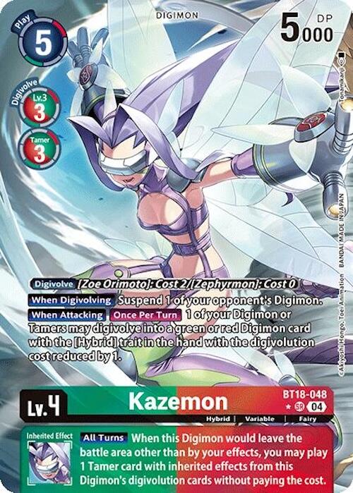 Kazemon [BT18-048] (Alternate Art) [Release Special Booster 2.0] | The Time Vault CA