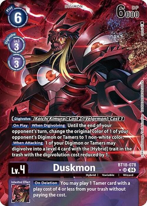 Duskmon [BT18-078] (Alternate Art) [Release Special Booster 2.0] | The Time Vault CA